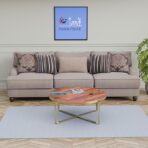 Round wooden coffee table 90cm modern center table Small living room furniture Stylish wooden table with metal frame GF Furniture coffee table Contemporary gold frame coffee table Durable home decor furniture Minimalist round table online